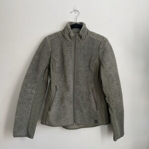 Women's Ruff Hewn Green Full Zip Fleece Jacket M